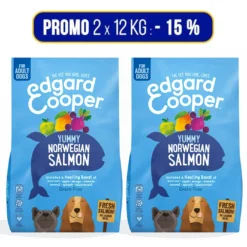 PROMO 2x12Kg Edgard & Cooper Salmone Norvegese Per Cani Adulti