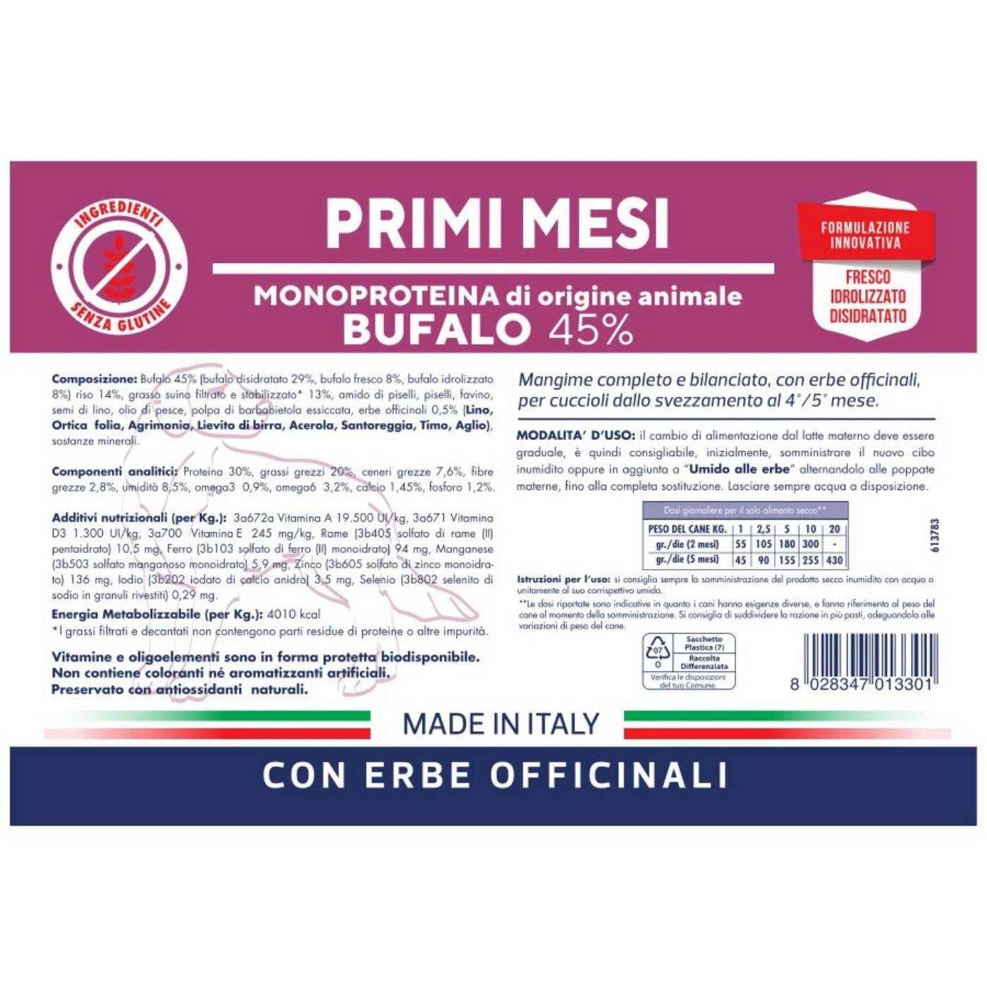 Vet Line Primi Mesi Bufalo Per Cuccioli Monoproteico VetLine - immagine 2