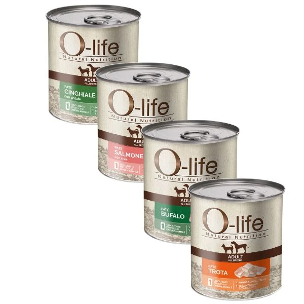 O-life Adult Grain Free Patè Monoproteico 400 Gr - Cinghiale Con Patate