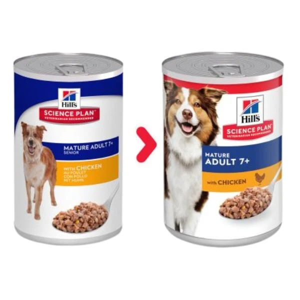 Hill's Science Plan Mature Adult 7+ Alimento Per Cani 370 Gr - Pollo - immagine 2